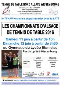 Affiche Championnats Alsace Wissembourg 2016