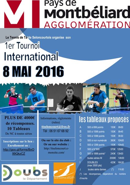 Affiche tournoi Seloncourt 2016 