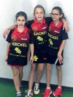 De g. à dr.: Sophie, Elena et Alix, 1ère en D2-A benjamins