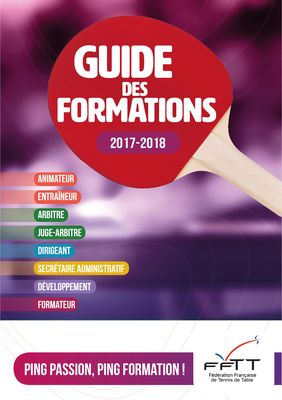 FFTT - Guide des formations 2017/2018