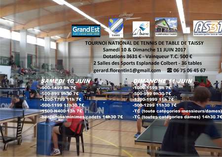 Tournoi National ASTT Taissy (Reims 51)