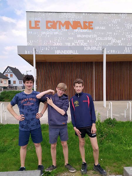 Equipe Minimes avec Thomas, Nathan et Louis