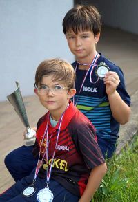 Roméo (au premier plan) et Maël, vice-champions du Grand Est.  Photo DNA