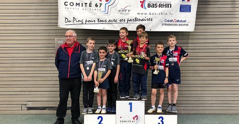 Zorn TT Hochfelden - L'équipe 1 benjamins, Championne du Bas-Rhin