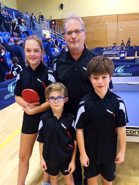 Elena Dorn, Roméo Muller, Maël Muller avec Christian Wernette