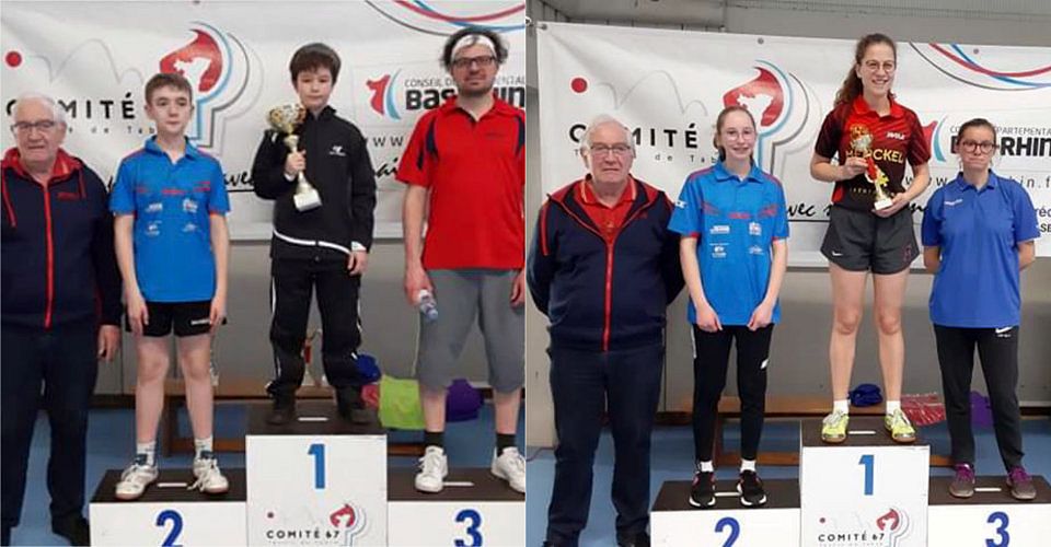 Maël Muller (Messieurs -900 points) et Amélie Bruder (Dames -800 points) sur la première marche du podium