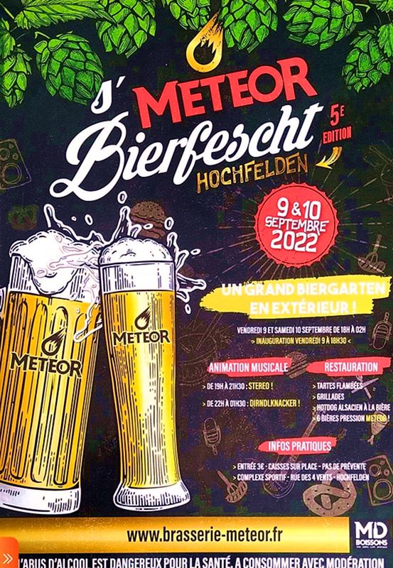 affiche fete de la biere meteor 2022