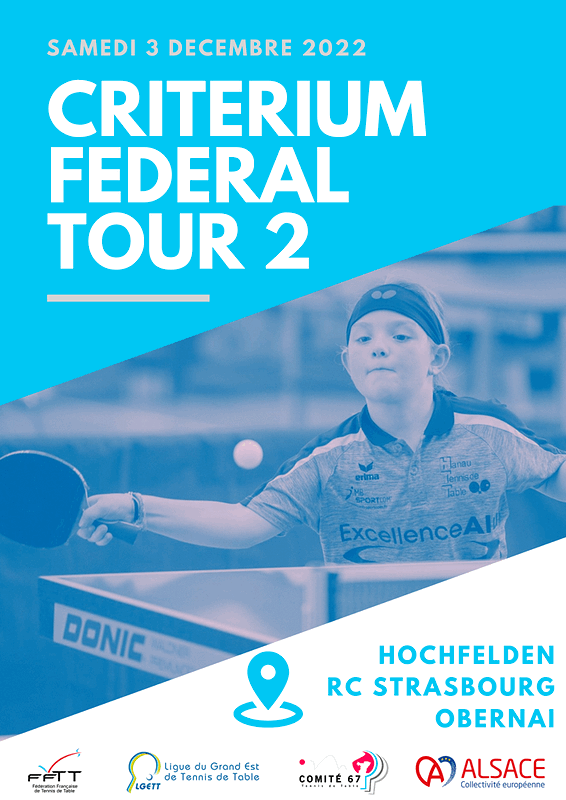 FFTT - Critérium Fédéral 2022/2023 Tour 2