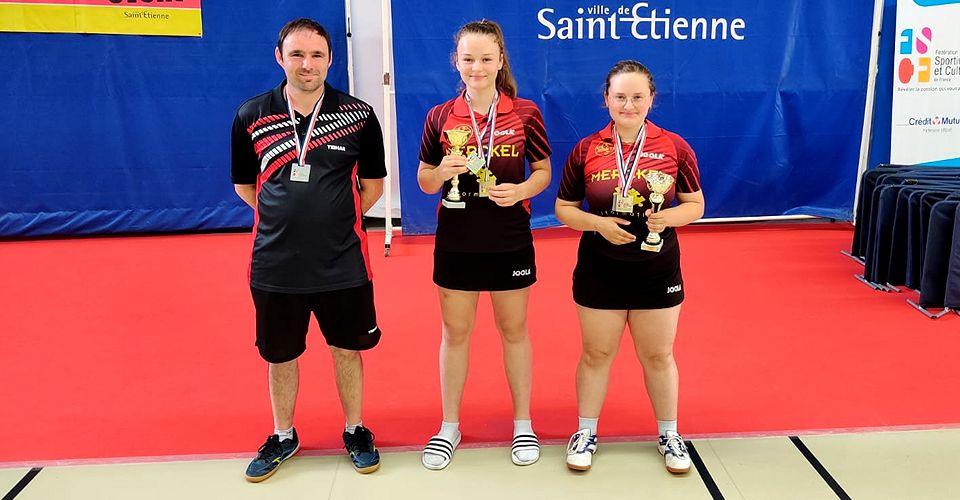 Fédéraux FSCF 2022 Les médaillés de Zorn TT Hochfelden : Julien, Elise et Louna