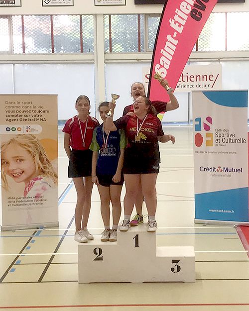 Fédéraux FSCF 2022 Podium Double Filles - Elise et Louna Championnes de France FSCF