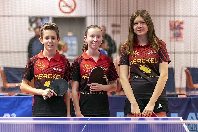 L'équipe Cadets avec Eliott, Eva et Lauryn