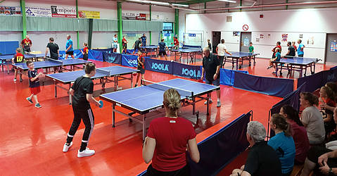 Vue de la salle lors du tournoi interne de Zorn TT Hochfelden