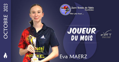 Octobre 2023 : Joueur du Mois : Eva MAERZ