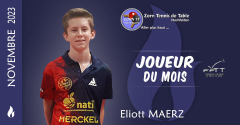 Novembre 2023 : Joueur du Mois : Eliott MAERZ