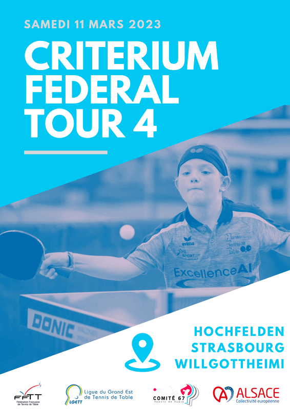 FFTT - Critérium Fédéral 2022/2023 Tour 4