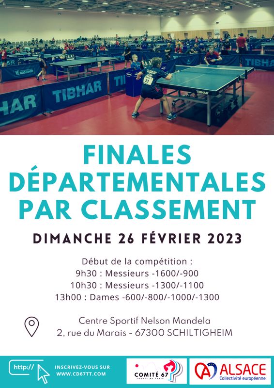 cd67tt finales dept par classement affiche