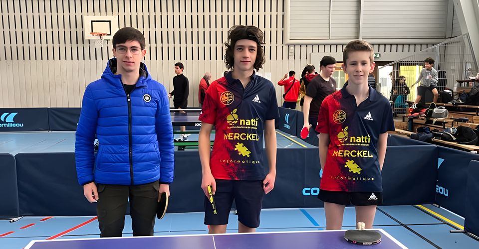 En R2C Cadets à Strasbourg RCS, Eliott 5ème et Julien 8ème accompagnés de Sylvain au coaching