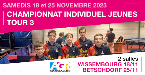 Championnat Jeunes Individuel - 3ème tour 2023-2024