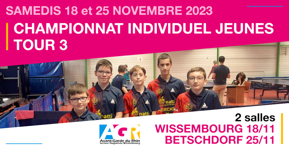 Championnat Jeunes Individuel - 3ème tour 2023-2024