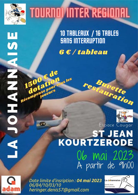 Tournoi Inter Régional de St Jean Kourtzerode