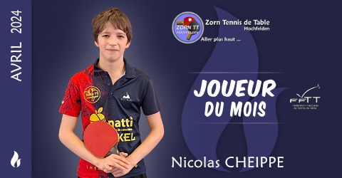 Avril 2024 : Joueur du Mois : Nicolas CHEIPPE