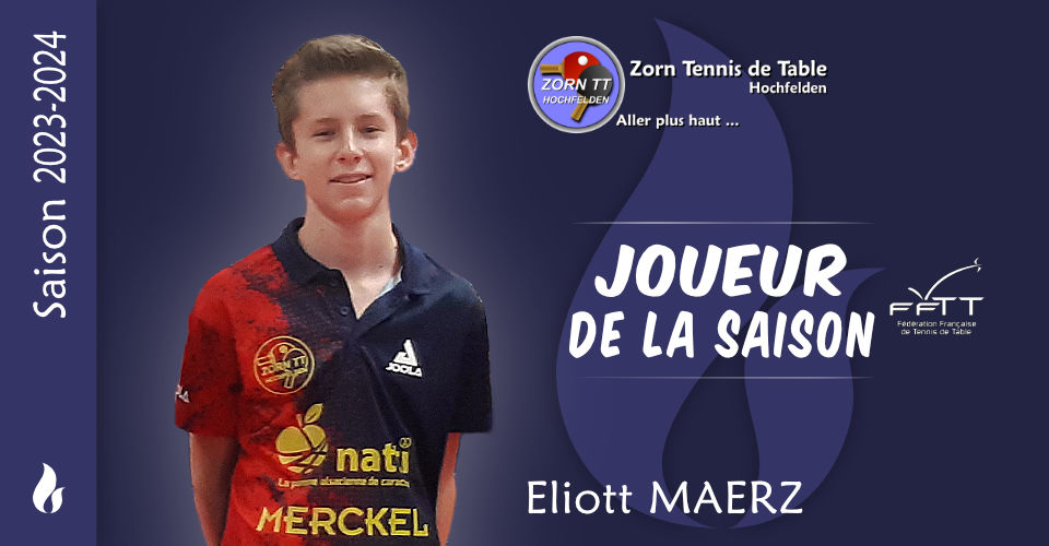 Joueur de la Saison 2023-2024 : Eliott MAERZ