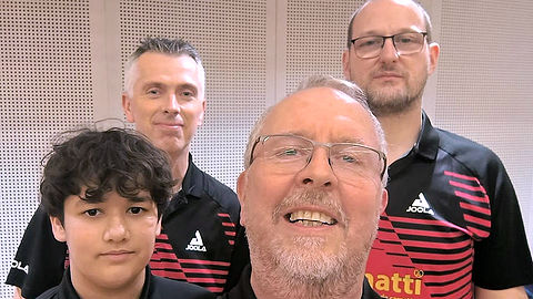 Équipe 4 FFTT avec James, Olivier, Thierry et Manu