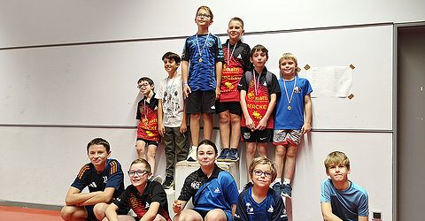 1er tour du Critérium fédéral, les Ping Loisirs -13 ans à Hochfelden
