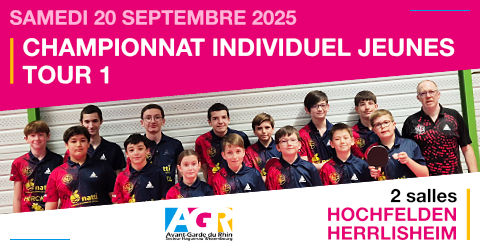 Championnat Individuel Jeunes - 1er tour 2025-2026