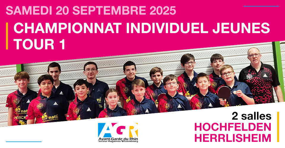 Championnat Individuel Jeunes - 1er tour 2025-2026