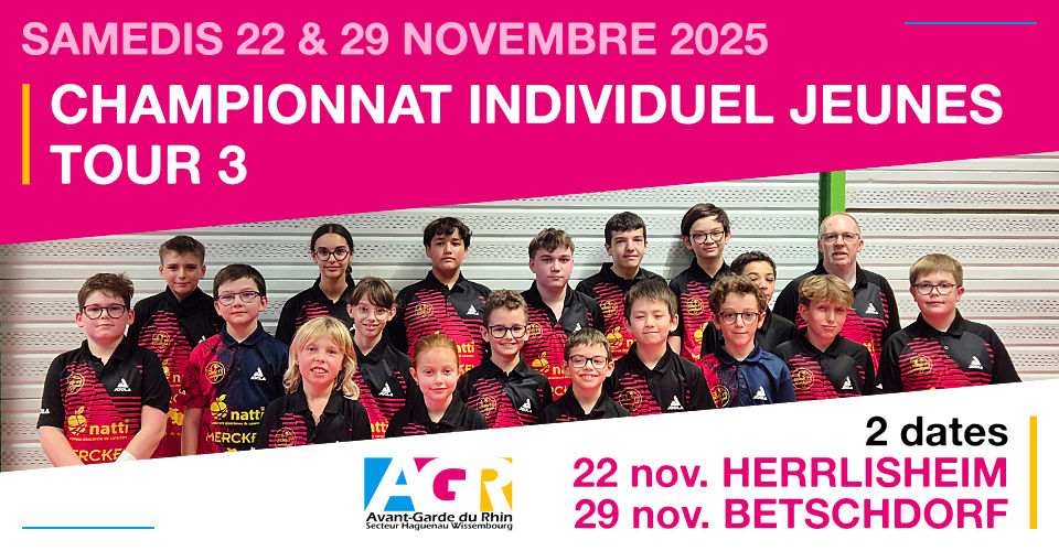 Championnat Individuel Jeunes - 3ème tour 2025-2026