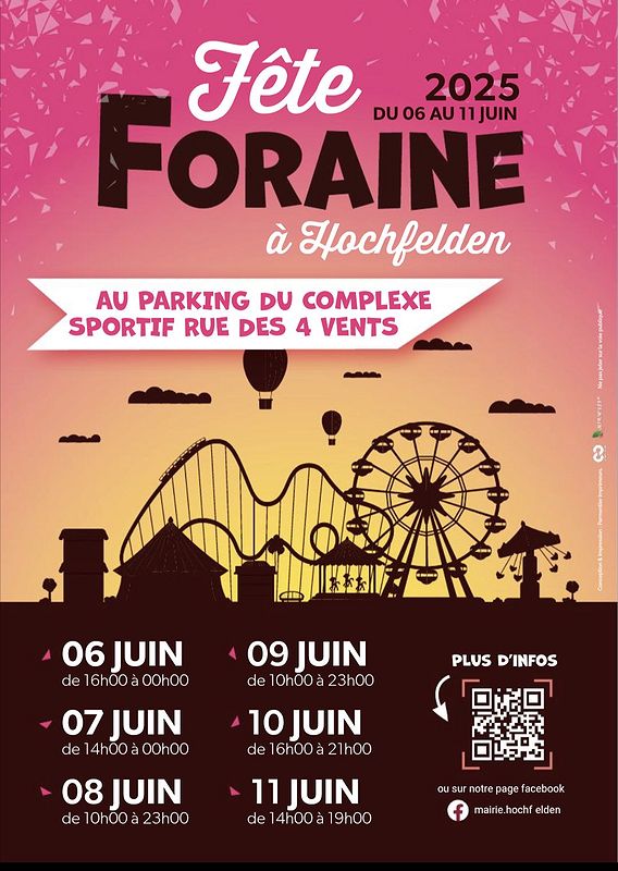 fete foraine 2025 parking complexe sportif hochfelden