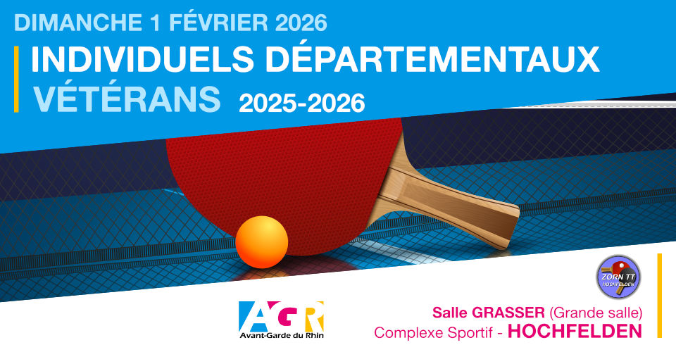 AGR - Individuels Départementaux VÉTÉRANS 2025-2026 - Invitation