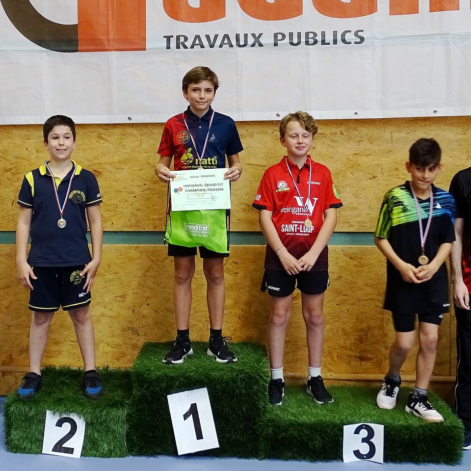 Podium Poussins : Thibault Kieffer 1er (Champion) Podium Poussins : Thibault Kieffer 1er (Champion)