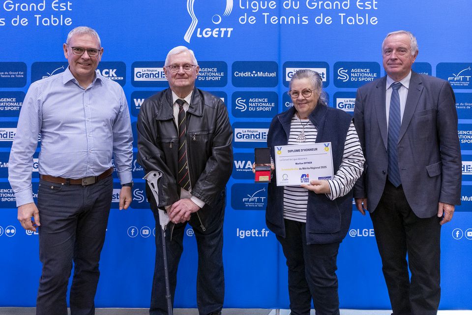 Marlise OFFNER, médaillée d'Argent du Mérite Régional LGETT