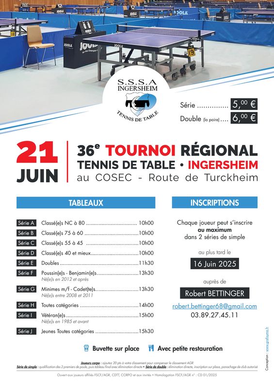 Tournoi AGR Ingersheim 2025