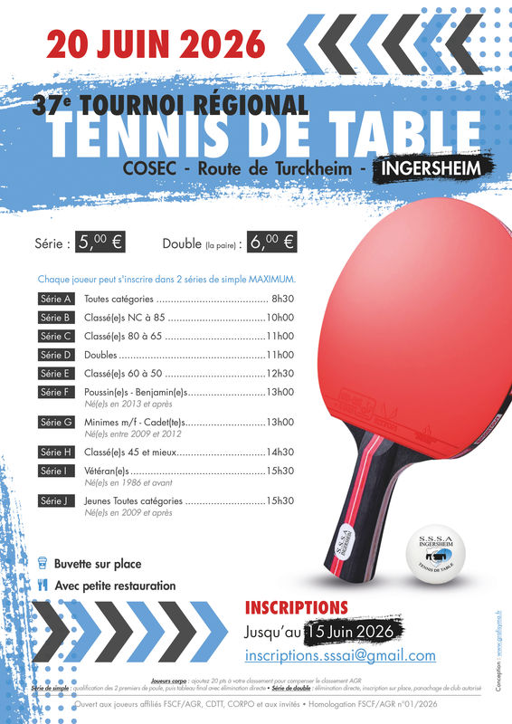 Tournoi AGR Ingersheim 2026
