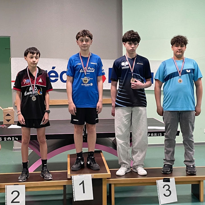Podium Minimes Garçons : James Phillips Yadav 3ème