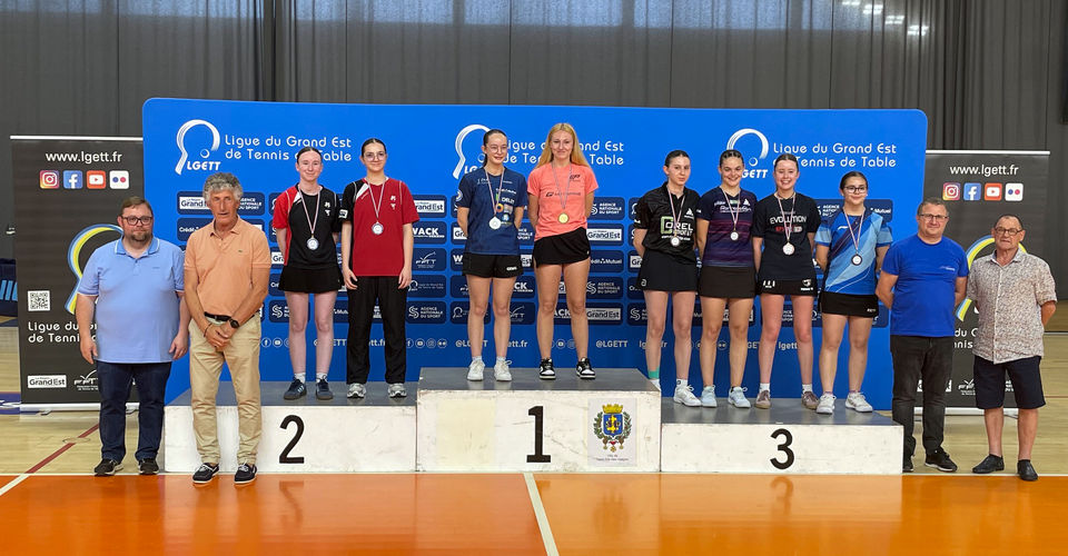 LGETT - Championnats Individuels du Grand Est 2026 - Podium Double Juniors Filles