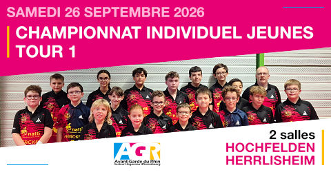Championnat Individuel Jeunes - 1er tour 2026-2027