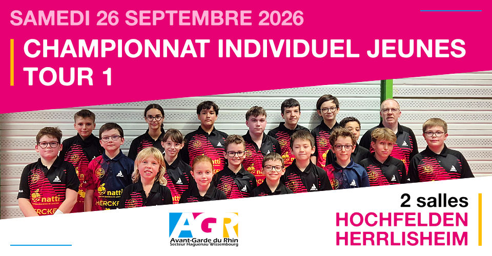 Championnat Individuel Jeunes - 1er tour 2026-2027