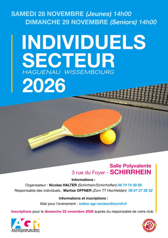 AGR - Individuels Secteur Haguenau-Wissembourg 2026
