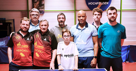 Les 2 équipes avec pour Zorn TT Olivier, Patrick, Bruno et Titouan
