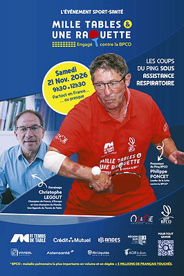 Ping Santé - Samedi 21 nov. 2026 - Journée "1000 tables & 1 raquette" à Zorn TT Hochfelden