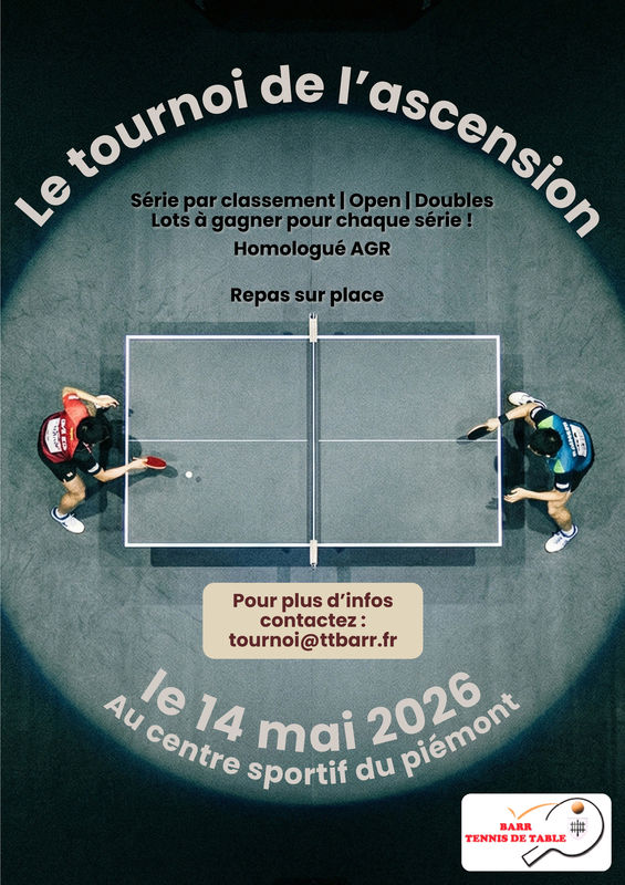 Tournoi de l'Ascension du TT BARR 2026